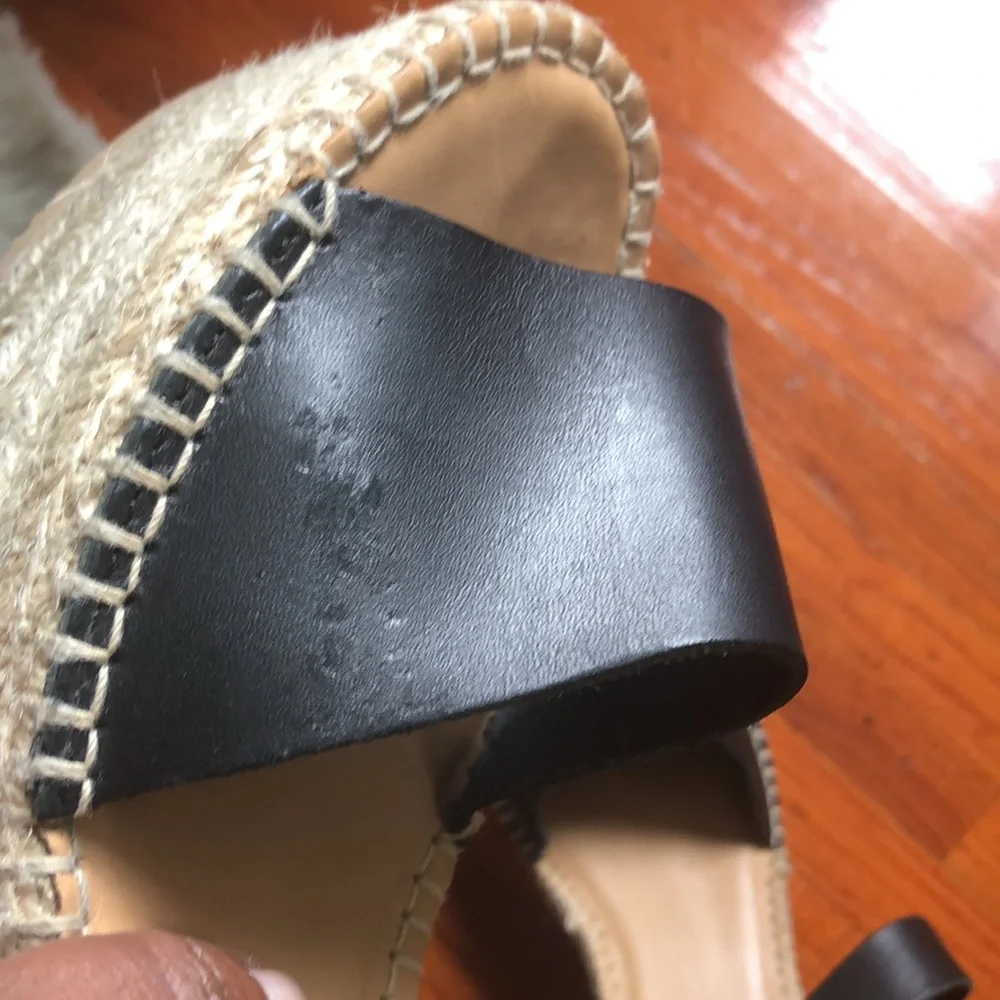 Soludos black wedge sandals